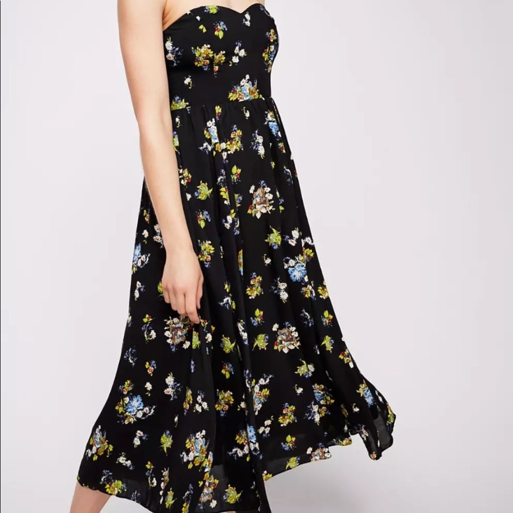 NWT FREE PEOPLE BELLA BABE FLORAL BOHO MIDI DRESS SIZE 6 S SMALL $168